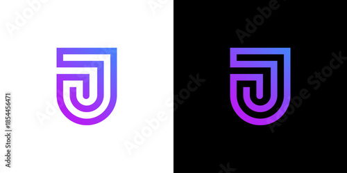 Modern Abstract Letter J Logo...