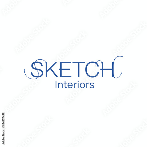 Elegant Sketch Interiors logo featuring refined typography, representing creative interior design, architectural aesthetics, and modern professional spaces.