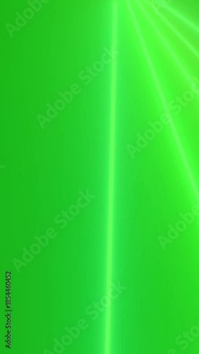 Bright Neon Green Laser Beams Scanning on Chroma Key Background