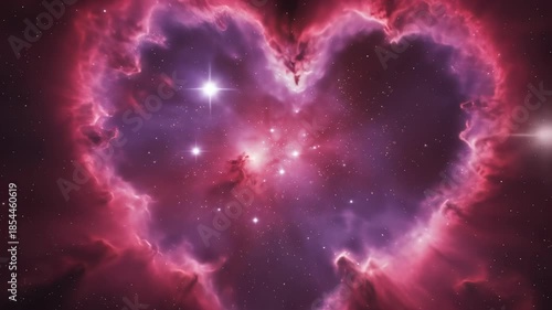 Cosmic Heart Nebulae: A Journey Through Love and Stellar Beauty in the Vast Universe