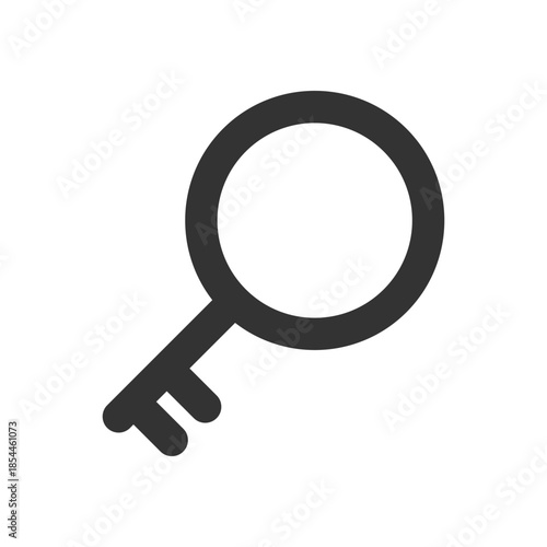 Outline key shape isolated flat style design.