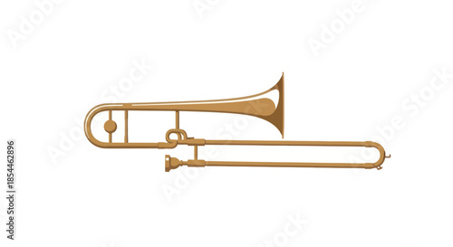 Golden Trombone: A Brass Instrument for Musical Performance and Orchestral Arrangements.