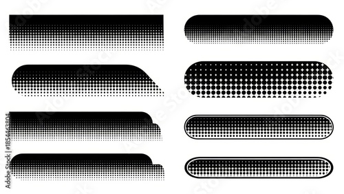 Set of metallic banners and steel plates featuring black mesh textures and chrome grid patterns on a vector surface design