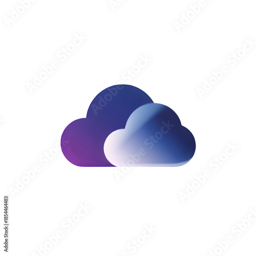 Minimal duotone artificial intelligence brain icon in blue and teal, flat vector illustration for modern SaaS UI, tech apps, dashboards, and web interfaces