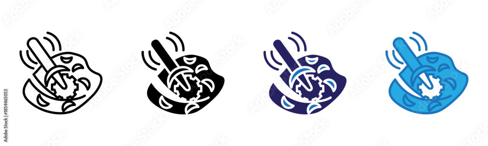 Obraz premium Pizza cutter Icon Multi Style Vector Illustration