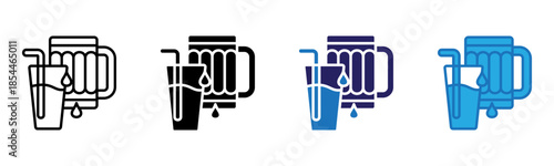 Glass Icon Multi Style Vector Illustration