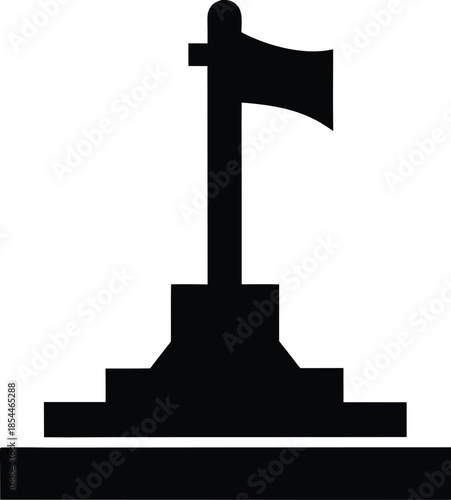 moplah rebellion memorial kerala silhouette vector illustration on transparent background
