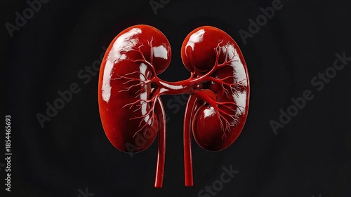 Human Kidneys Anatomy Medical Illustration.