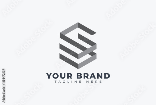 Abstract Hexagon Letter S Logo Design Templates