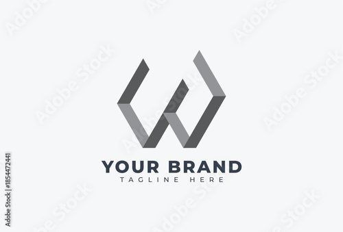 Initial Letter W Logo Design Element