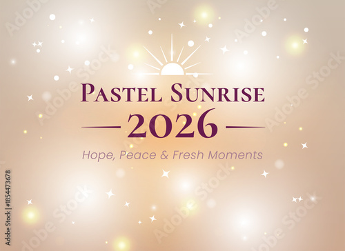 pastel sunrise new year celebration background