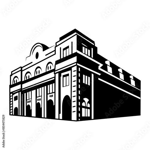 A doodle style illustration showing air conditioner