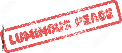 Distressed Luminous Peace Rubber Stamp Mark for Tranquil Serenity and Inner Calmness