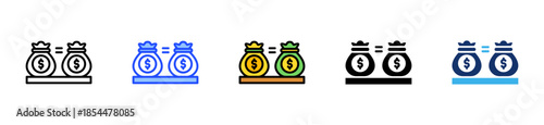 Equal Pay Icon Icon Collection With Multiple Styles
