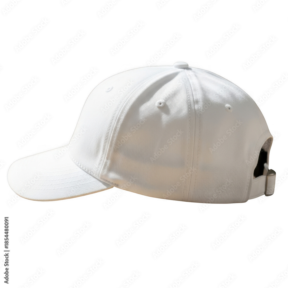 Fototapeta premium White baseball cap isolated on transparent background