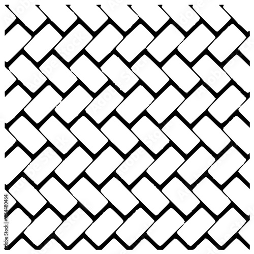 Black and white herringbone pattern background, seamless basketweave texture.