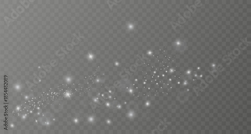 Glow light effect. Vector illustration. Christmas flash. dust.