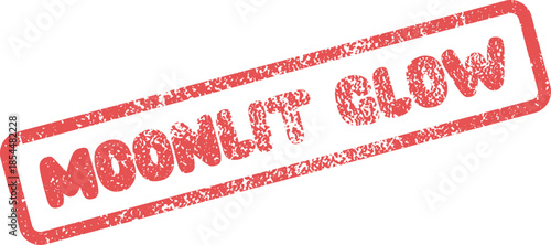 Add celestial charm with this radiant red moonlit glow distressed stamp impression