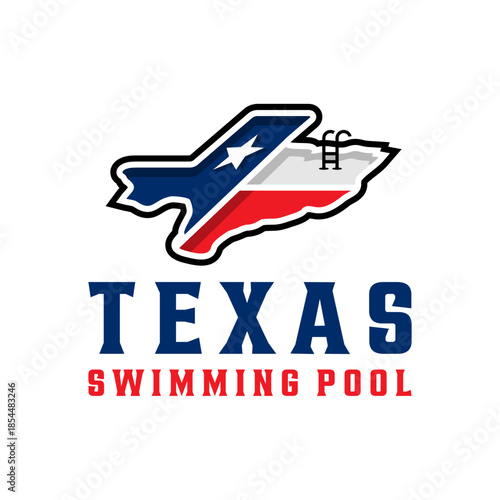 swimming pool logo in texas state