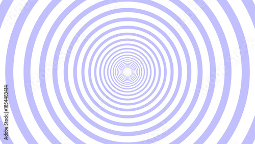 Blue And White Concentric Circle Tunnel Pattern Background