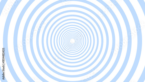 Blue And Whire Concentric Circle Tunnel Pattern Background