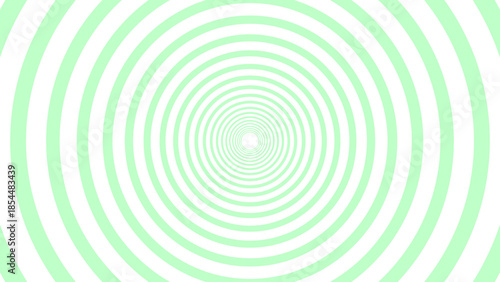 Green And Whire Concentric Circle Tunnel Pattern Background