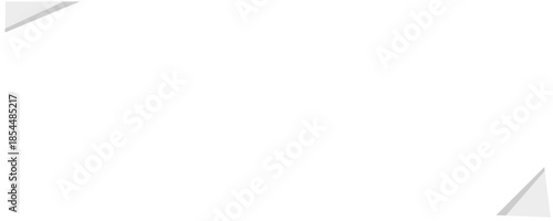 Folded Paper Banner. Long Horizontal Ribbon