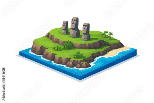 Estatua Moai en la isla de Pascua