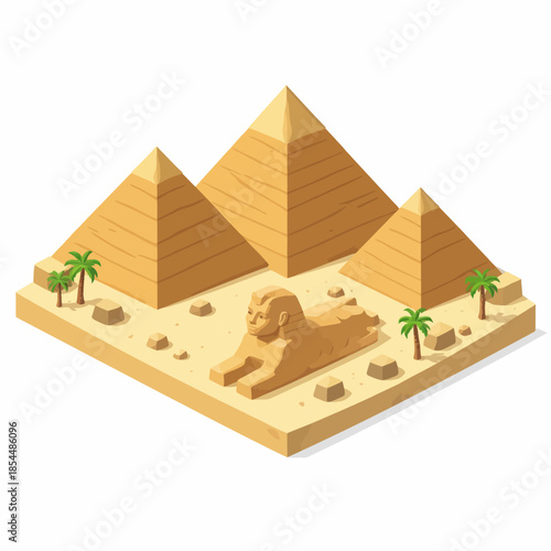 Pirámides de Giza en el desierto