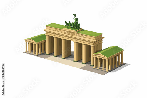 La puerta de Brandeburgo en 3D