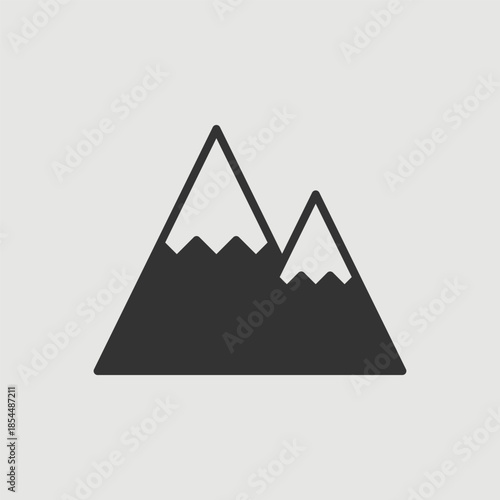 Vector Simple Isolated Mountains Icon