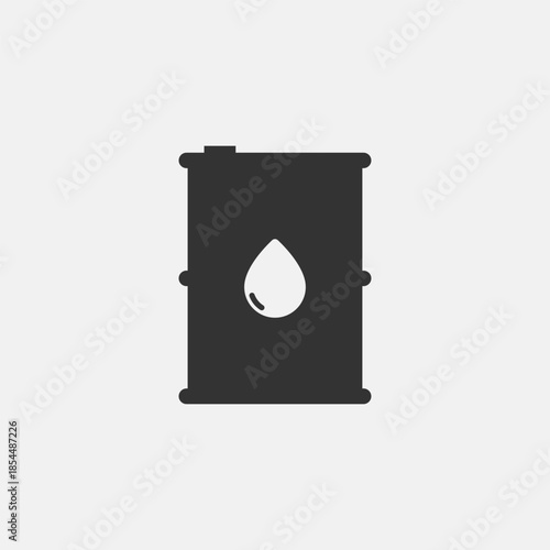 Vector Simple Isolated Oil Barrel Icon