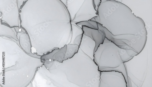 Abstract ethereal gray organic flowing forms