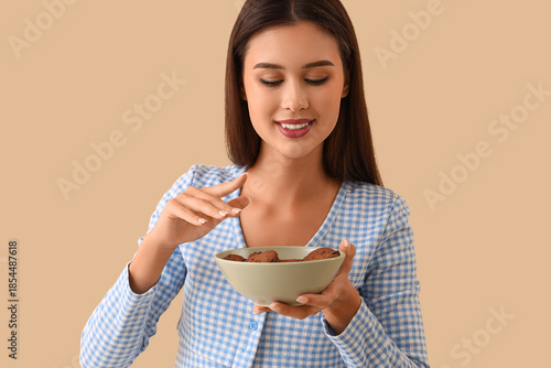 Beautiful young woman with ...