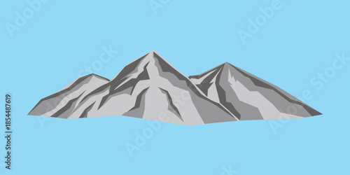 colorful panoramic mountain illustration design.