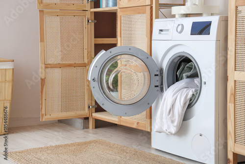 Interior of laundry room wi...