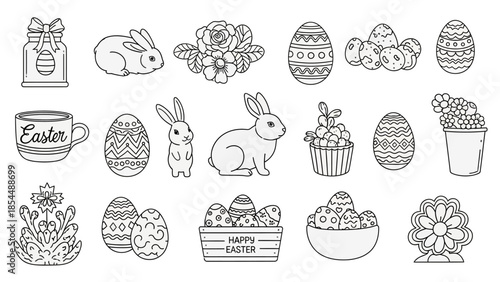 Easter Icons A Collection of Festive and Decorative Symbols for Spring Celebrations