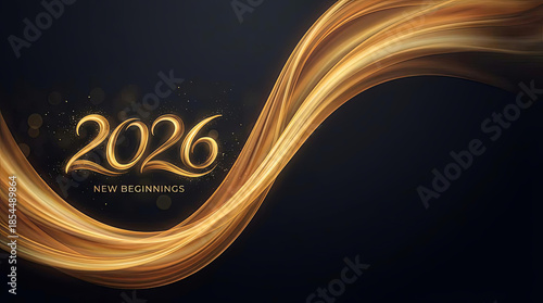 Elegant Golden 2026 New Year Celebration