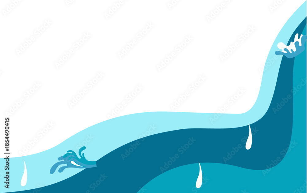 Obraz premium Blue Sea Water Corner