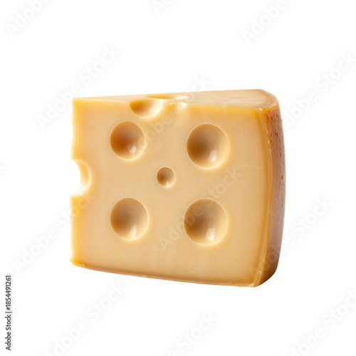 Yellow Swiss Cheese Slice With Holes