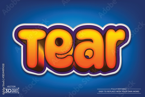 Tear  3D editable text effect