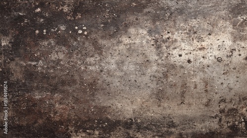 Heavily stained concrete texture, dark grunge style, water marks and dirt, aged industrial look
