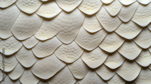 White scale pattern background texture with layered abstract surface detail and soft light creating organic design element for modern decor and creative layout concept art