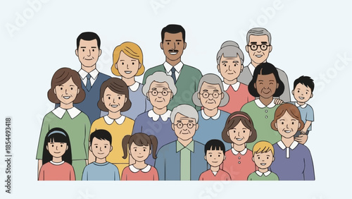 Diverse group of people of different ages and ethnicities.