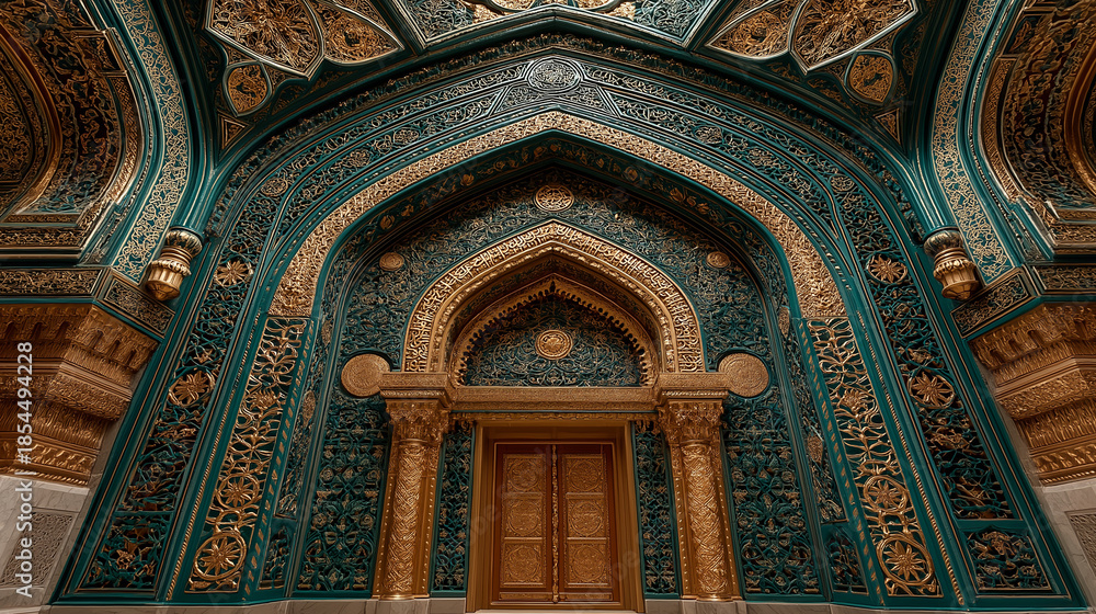 Fototapeta premium An extravagant archway in a sultan's palace
