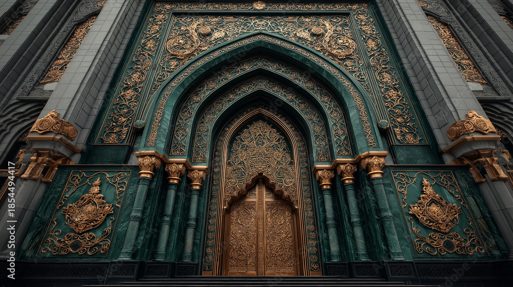 Obraz premium An extravagant archway in a sultan's palace
