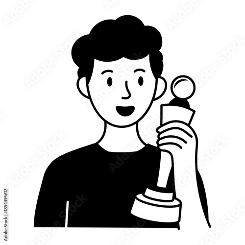 A doodle style illustration showing data analyst