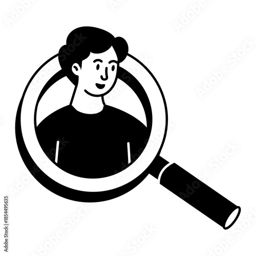 A doodle style illustration showing data analyst