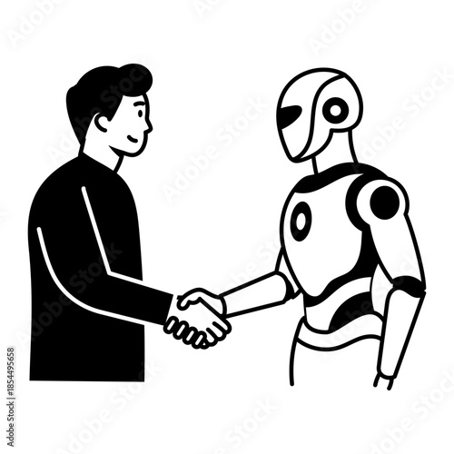 Hand drawn style illustration depicting job portal