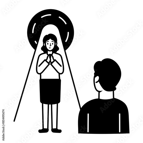 Hand drawn style illustration depicting job portal